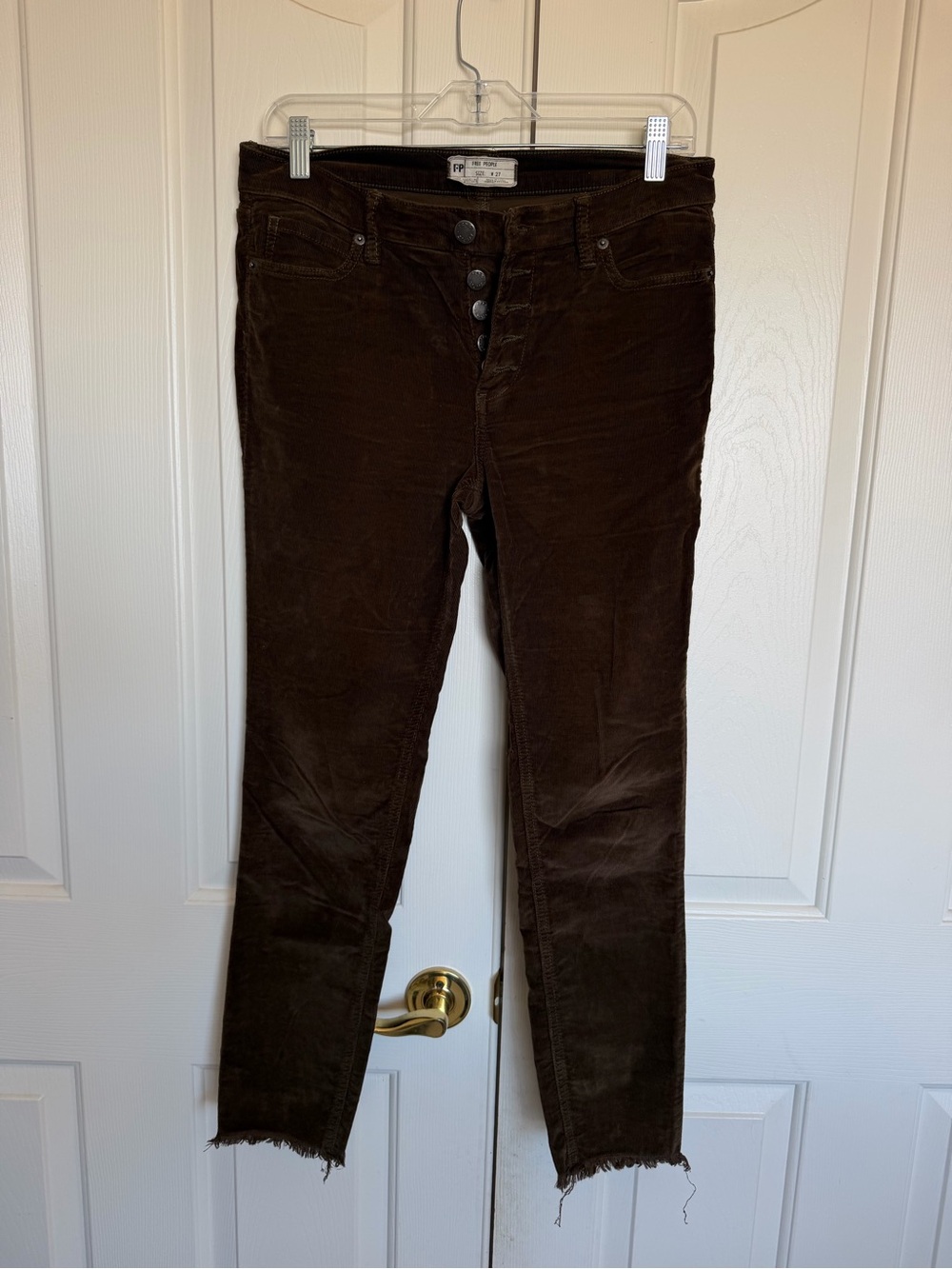 Free People Dark Brown Skinny Jeans